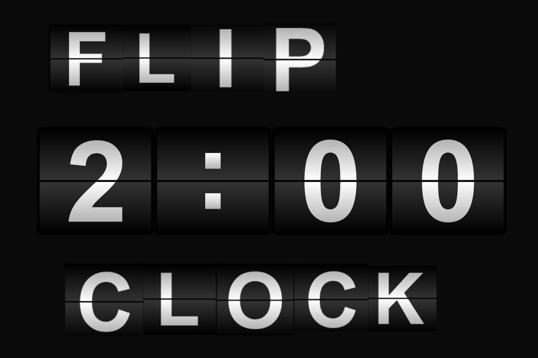 Ejemplo de fuente Flip Clock Regular