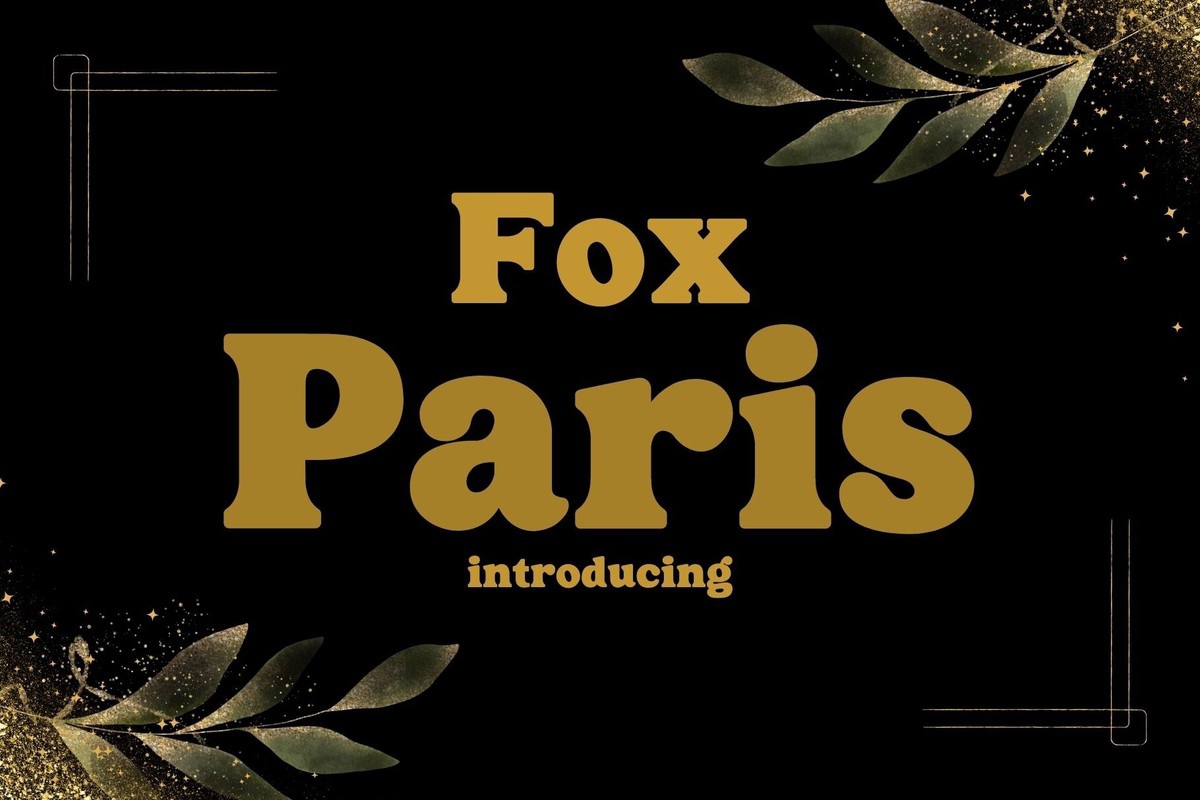 Ejemplo de fuente Fox Paris Regular