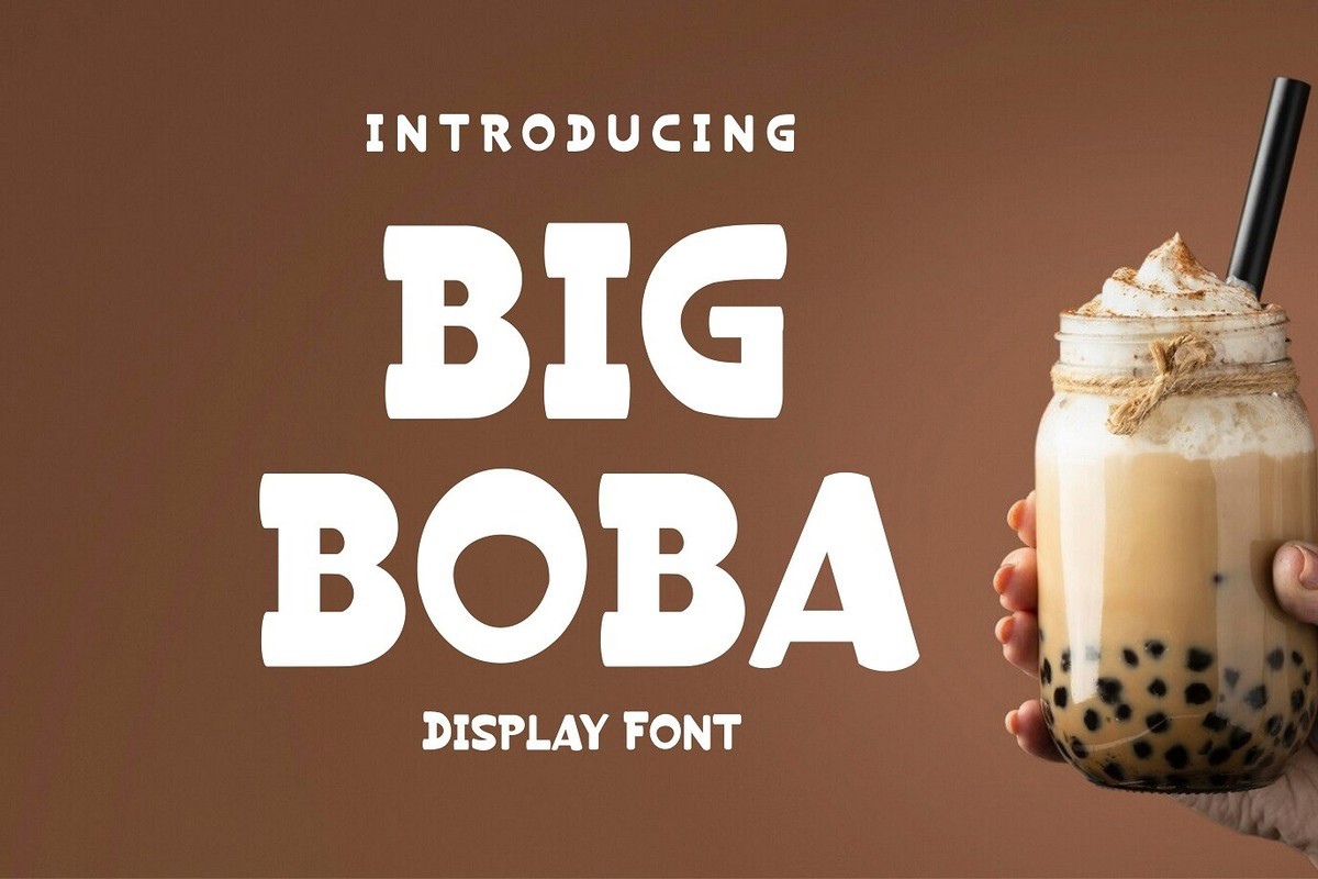 Ejemplo de fuente Big Boba Regular
