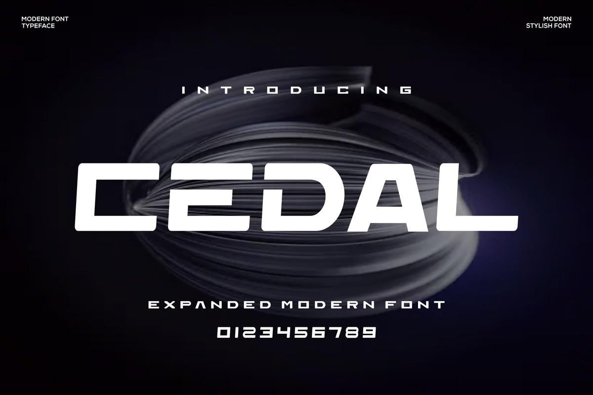 Ejemplo de fuente Cedal Regular