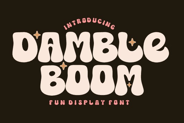 Ejemplo de fuente Damble Boom Regular