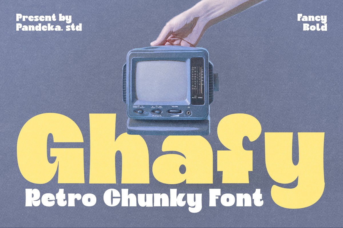 Ejemplo de fuente Ghafy Regular