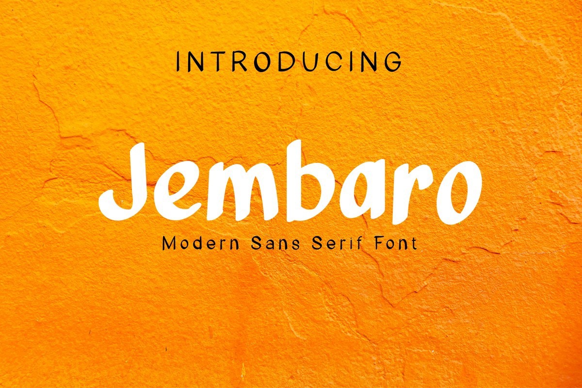Ejemplo de fuente Jembaro Regular