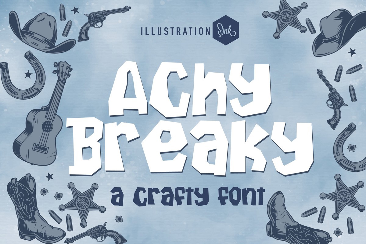 Ejemplo de fuente ZP Achy Breaky Regular