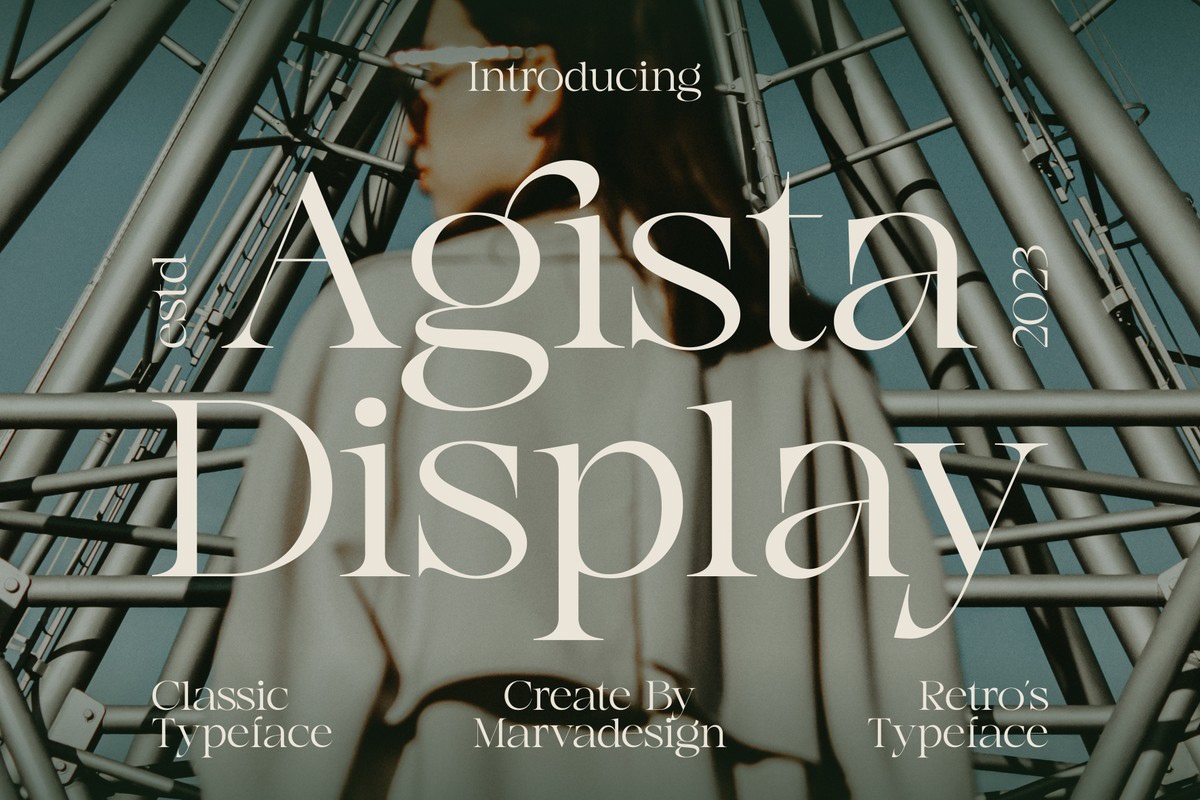 Ejemplo de fuente Agista Display Regular