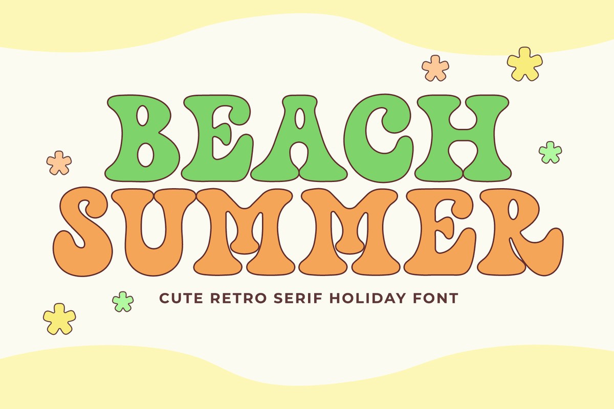 Ejemplo de fuente Beach Summer Regular