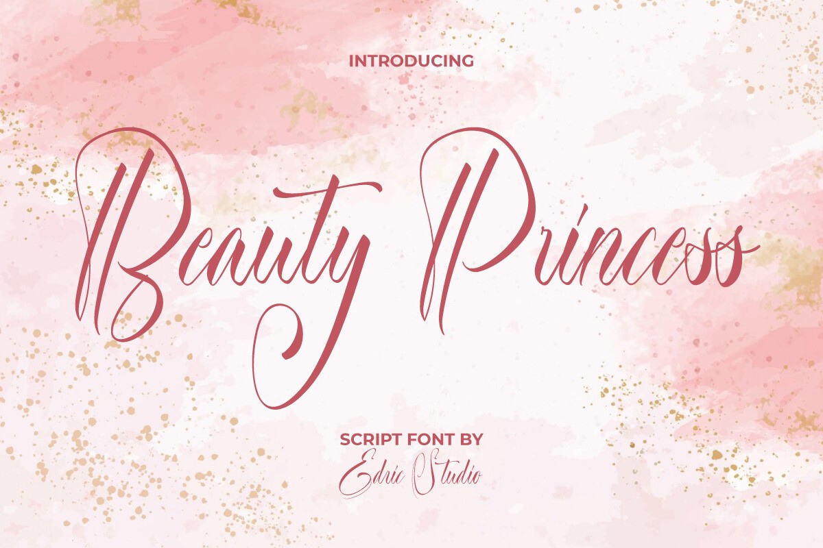 Ejemplo de fuente Beauty Princess Regular
