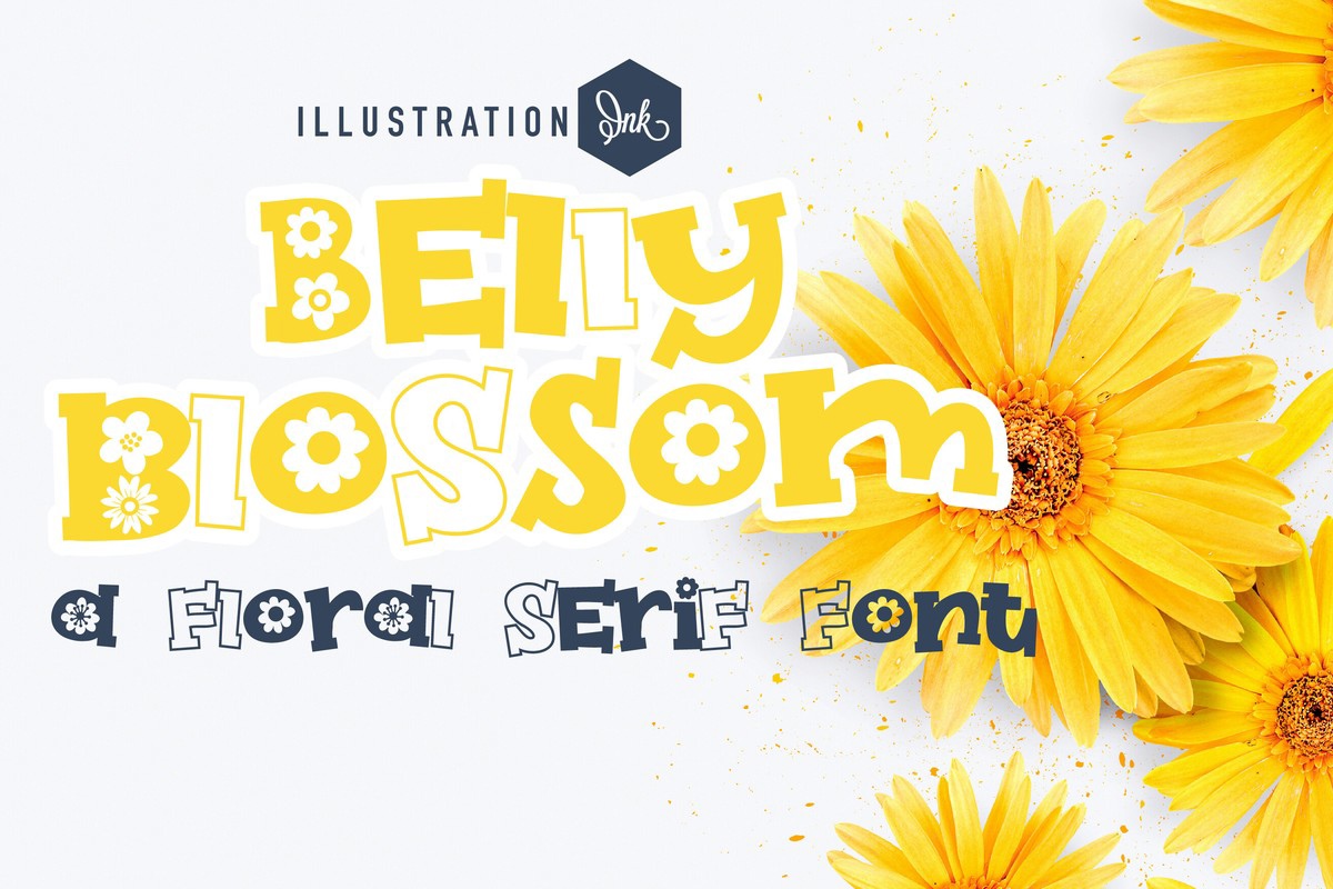 Ejemplo de fuente ZP Bellyblossom Regular