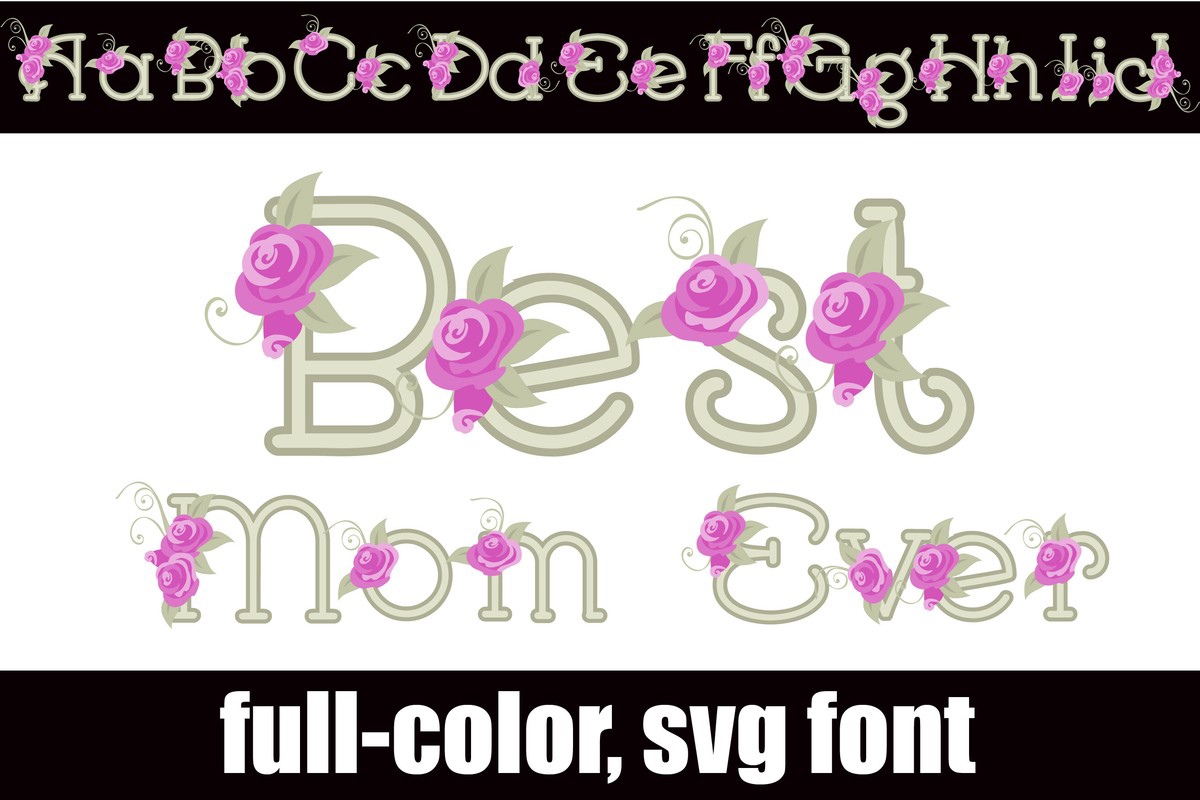 Ejemplo de fuente Best Mom Ever CF Regular