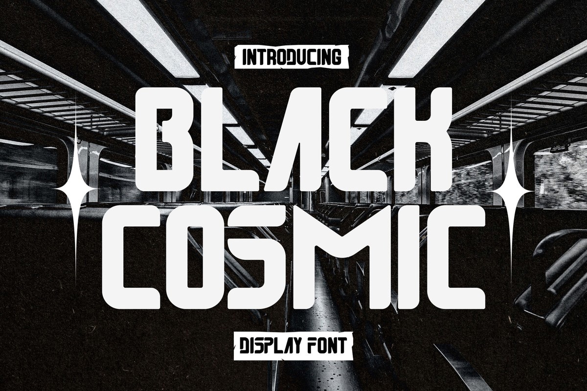 Ejemplo de fuente Black Cosmic Regular