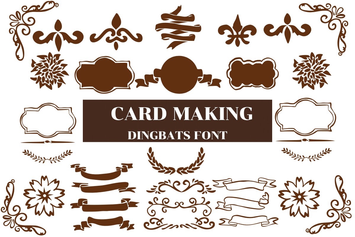 Ejemplo de fuente Card Making Regular