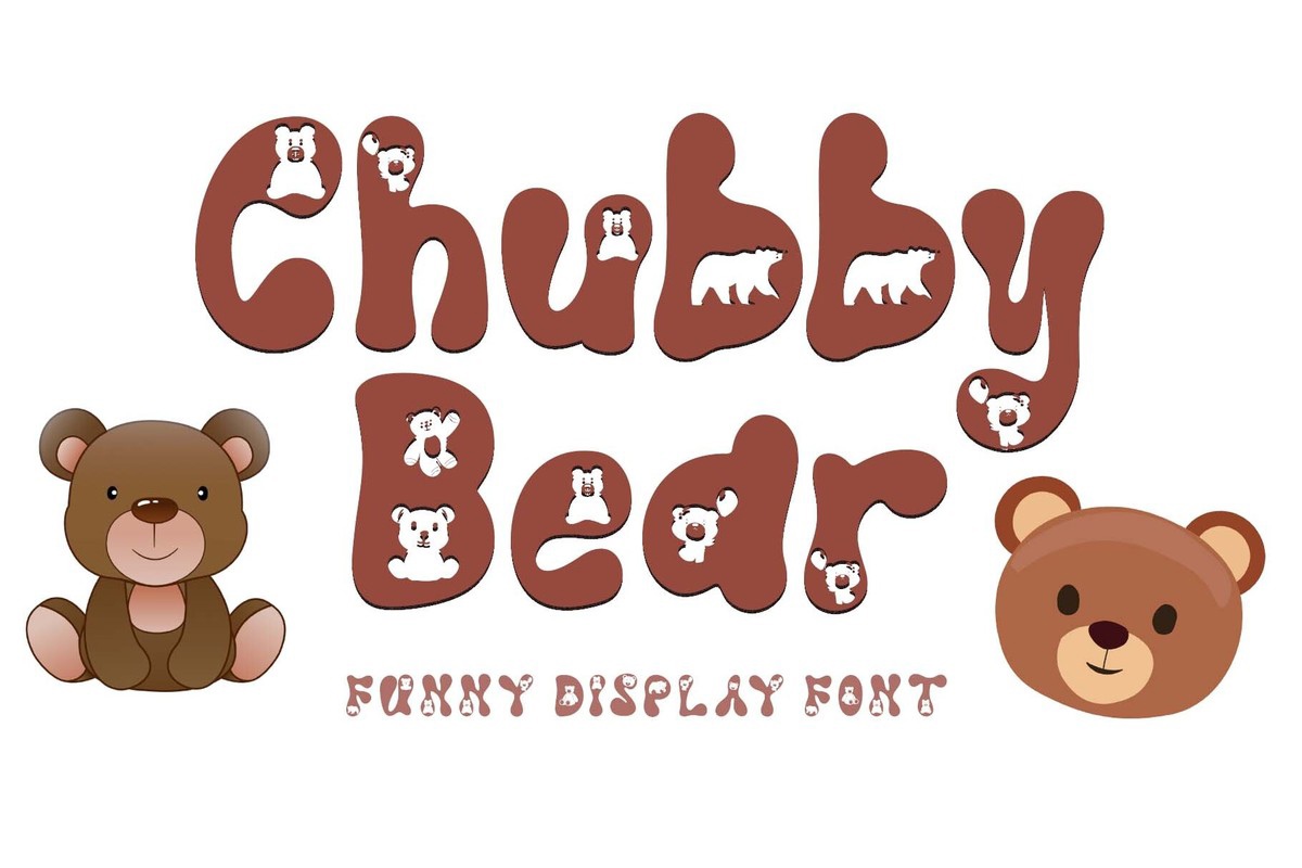 Ejemplo de fuente Chubby Bear Regular