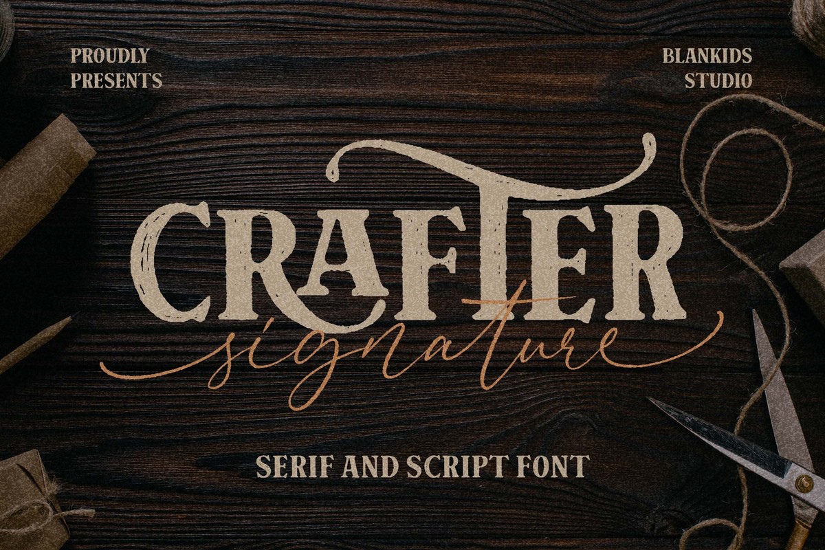 Ejemplo de fuente Crafter Signature Regular