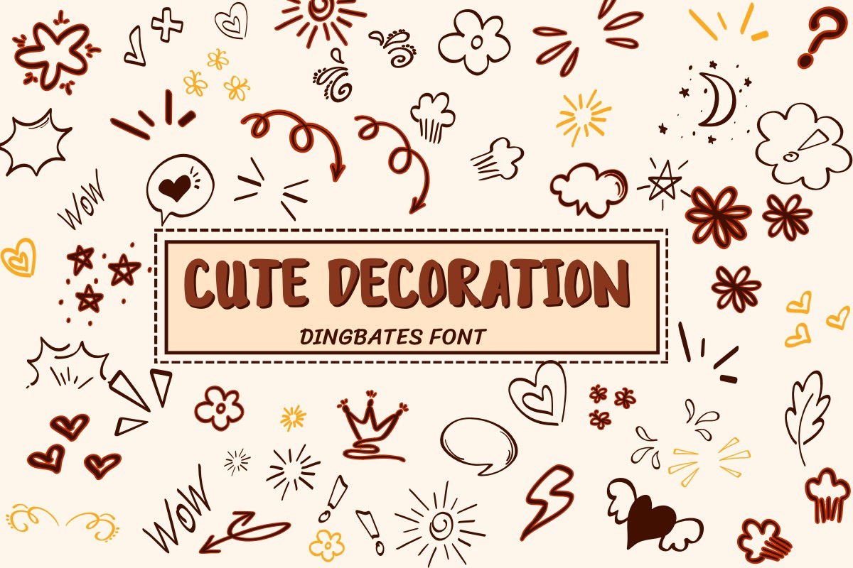 Ejemplo de fuente Cute Decoration Regular
