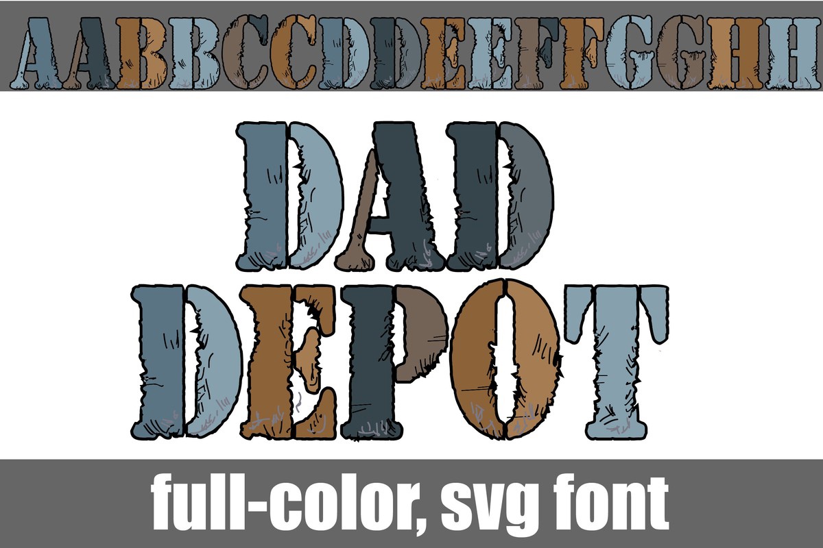 Ejemplo de fuente Dad Depot CF Regular