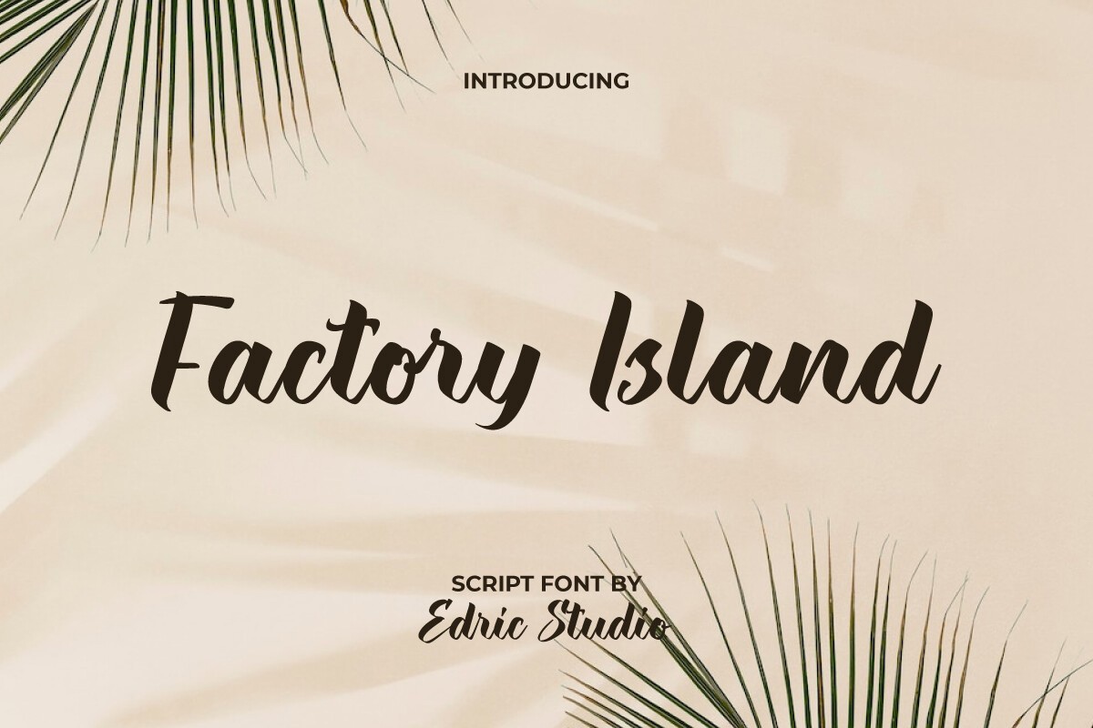 Ejemplo de fuente Factory Island Regular