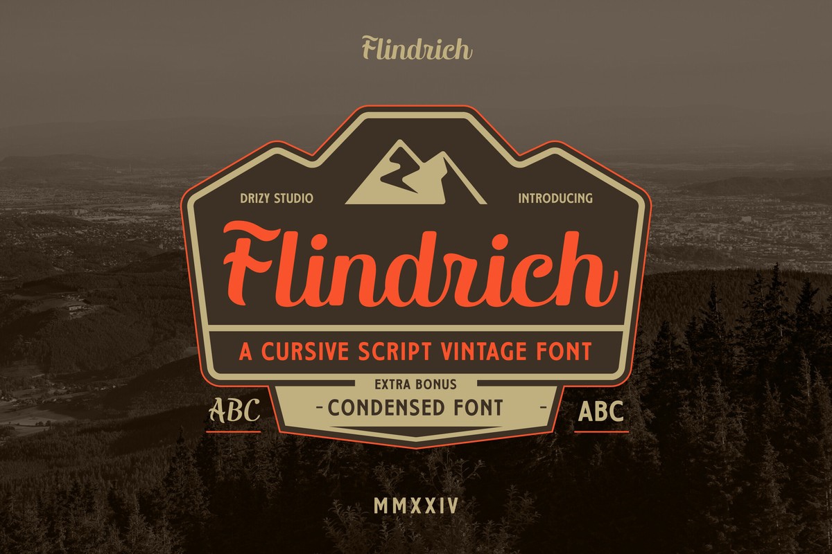 Ejemplo de fuente Flindrich Regular
