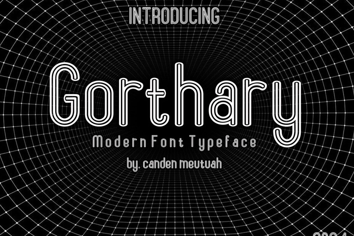 Ejemplo de fuente Gorthary Regular