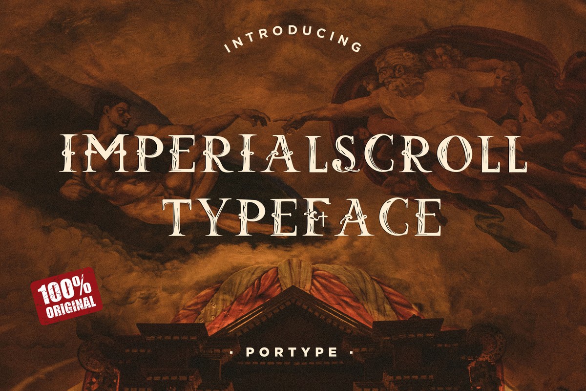 Ejemplo de fuente ImperialScroll Regular