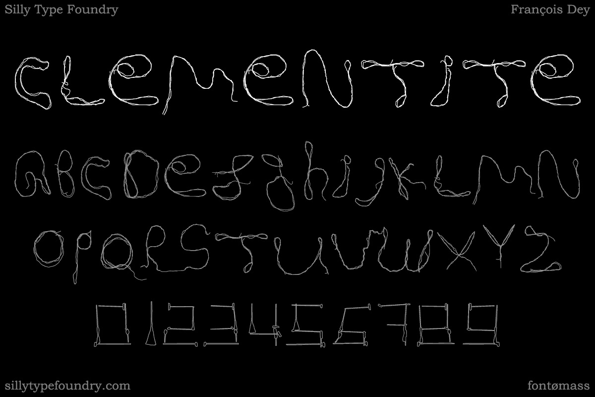 Ejemplo de fuente Clementite Regular