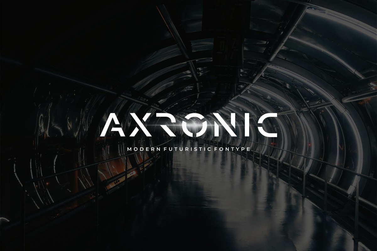 Ejemplo de fuente Axronic Regular