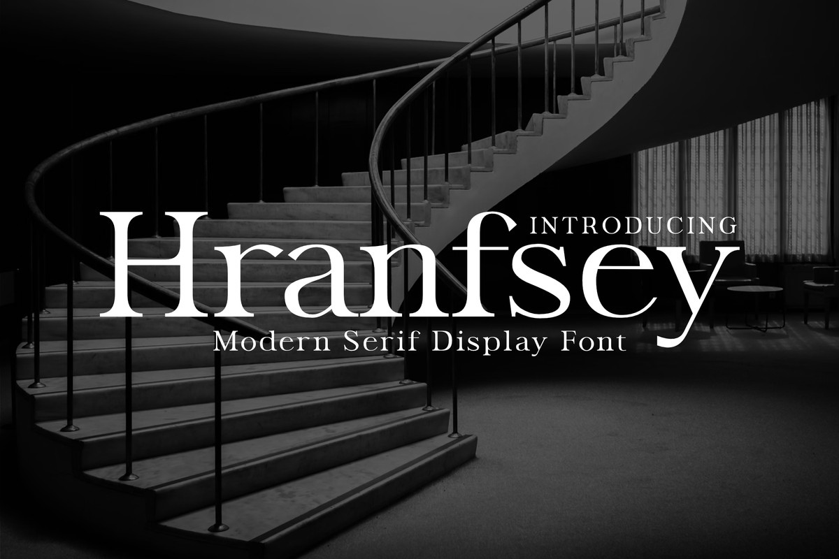 Ejemplo de fuente Hranfsey Regular