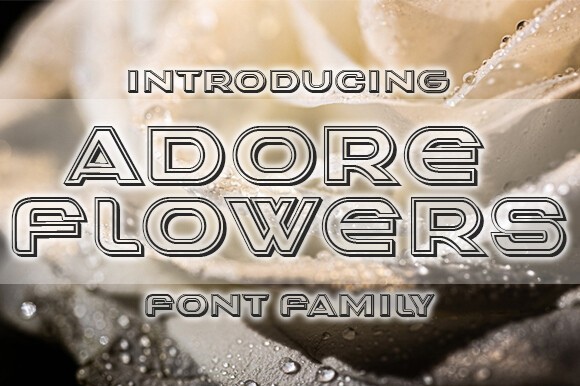 Ejemplo de fuente Adore Flowers Regular