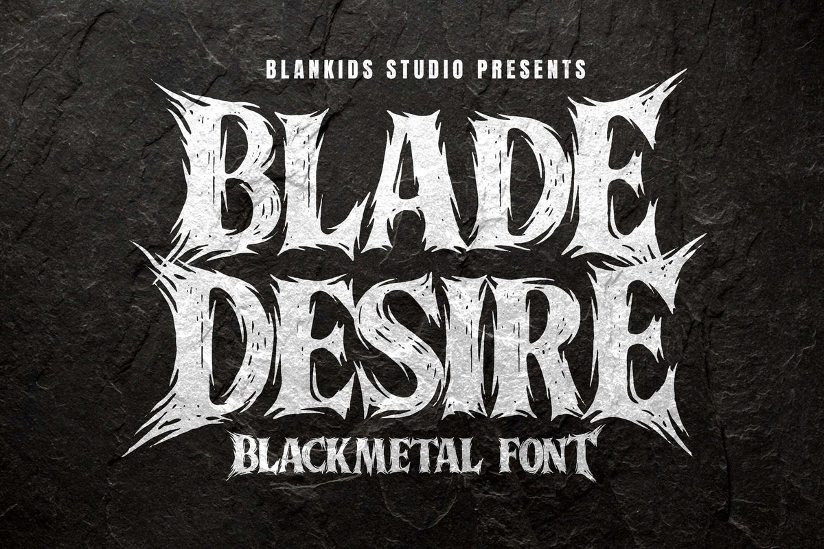 Ejemplo de fuente Blade Desire Regular
