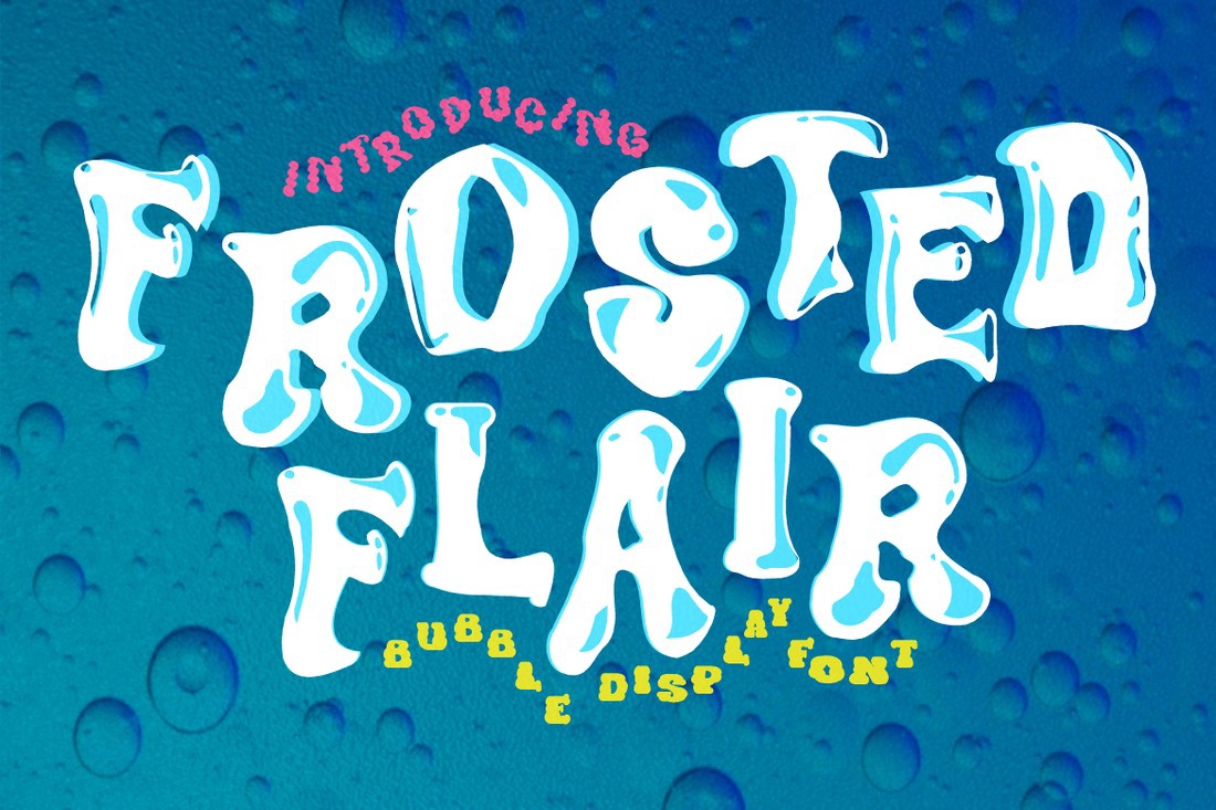 Ejemplo de fuente Frosted Flair Regular