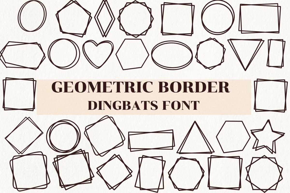 Ejemplo de fuente Geometric Border Regular