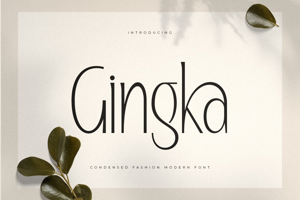 Ejemplo de fuente Gingka Regular