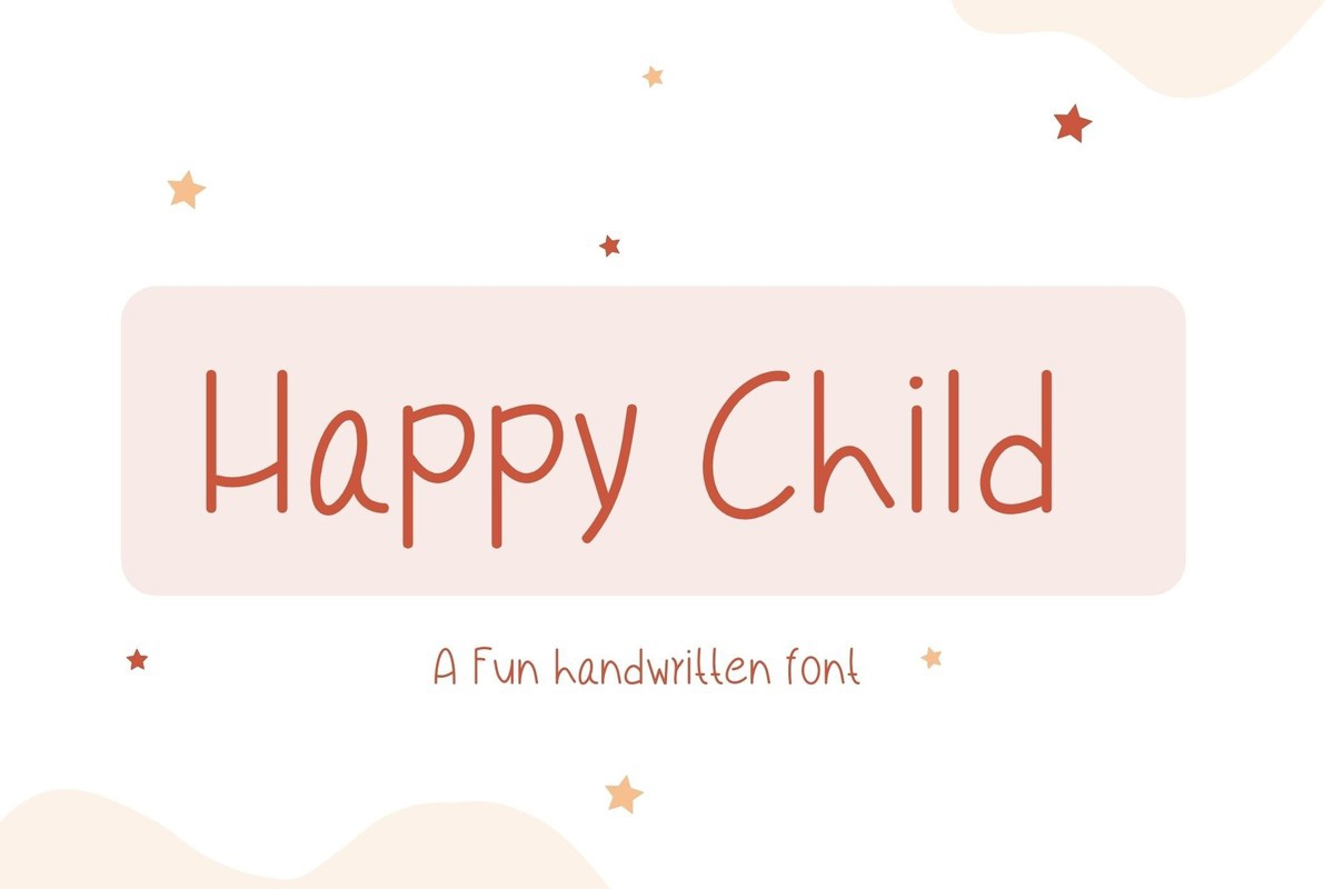 Ejemplo de fuente Happy Child Regular