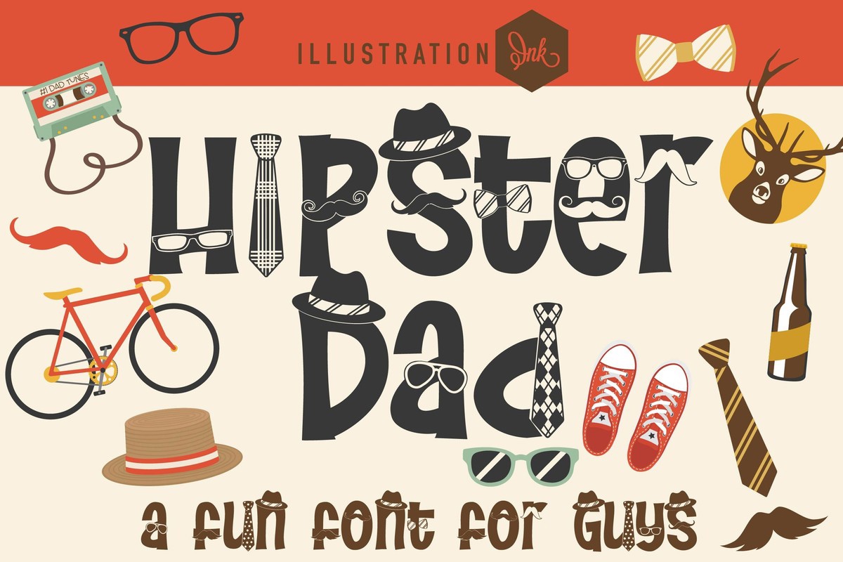 Ejemplo de fuente PN Hipster Dad Regular