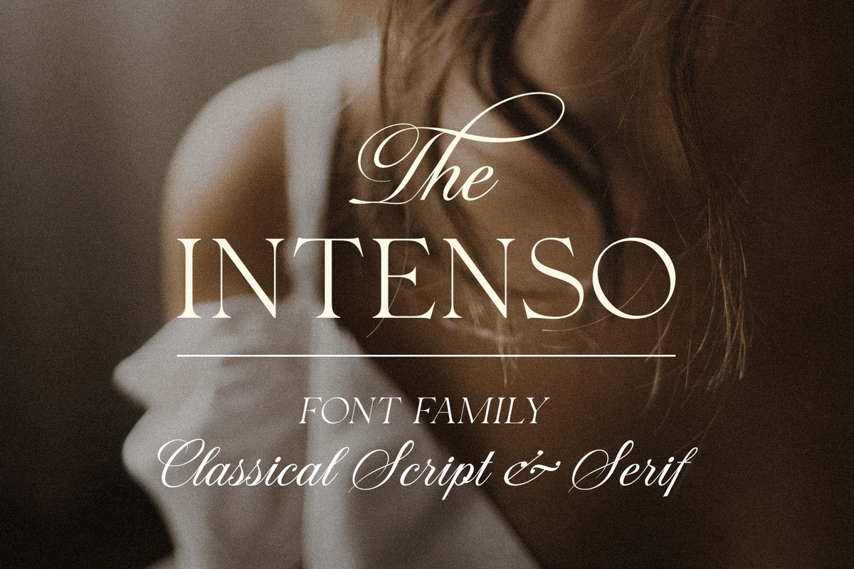Ejemplo de fuente Intenso Serif