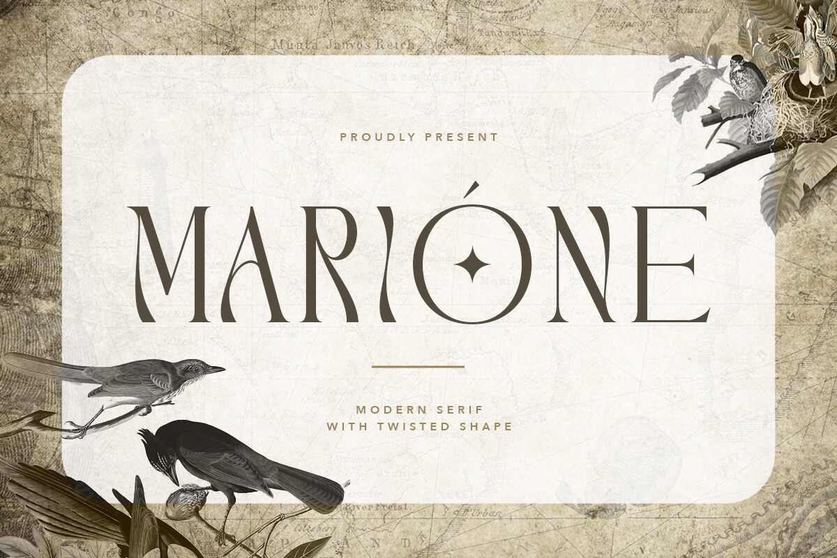 Ejemplo de fuente Marione Regular