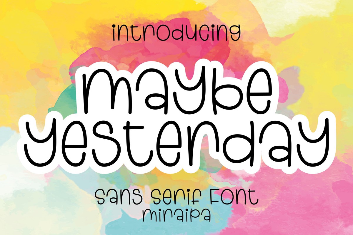 Ejemplo de fuente Maybe Yesterday Regular