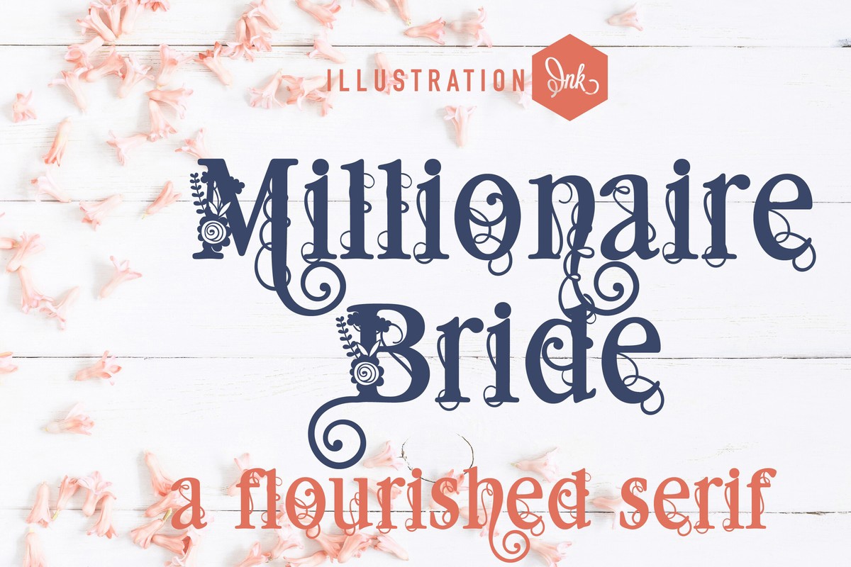 Ejemplo de fuente PN Millionaire Bride Regular