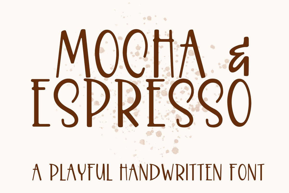 Ejemplo de fuente Mocha & Espresso Regular