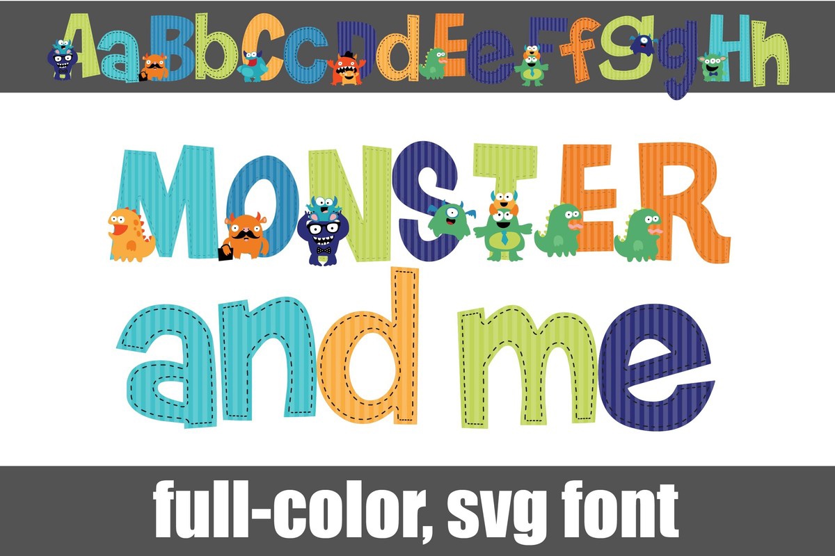 Ejemplo de fuente Monster And Me CF Regular