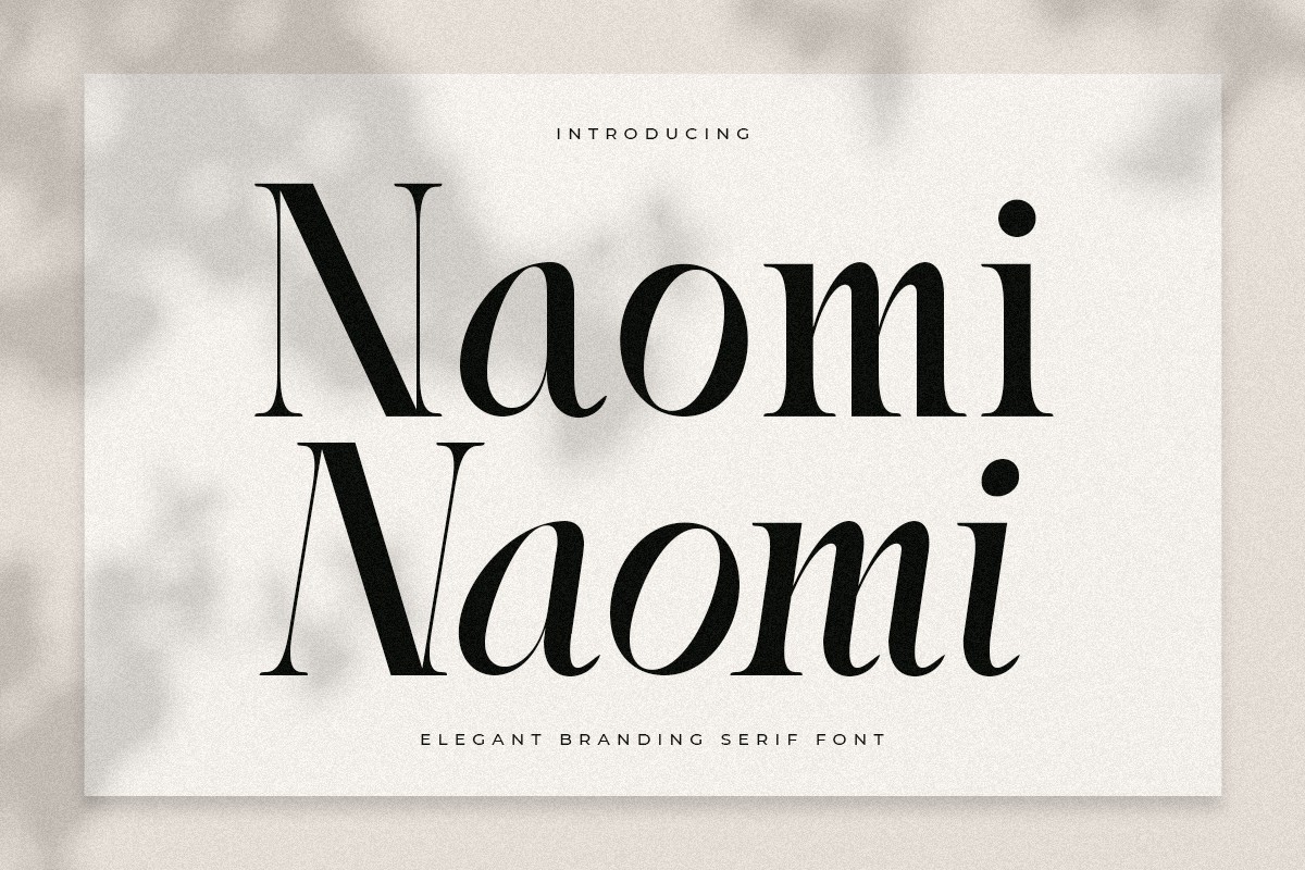 Ejemplo de fuente Naomi Italic