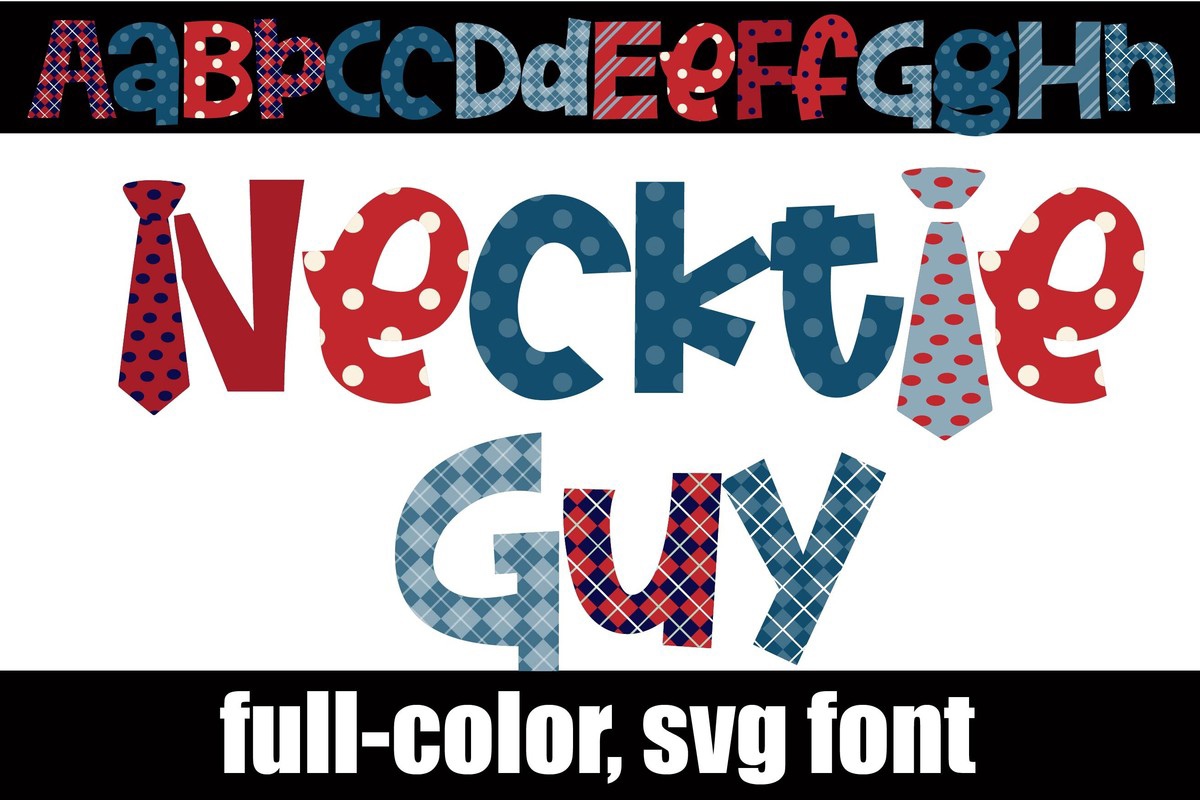 Ejemplo de fuente Necktie Guy Too CF Regular