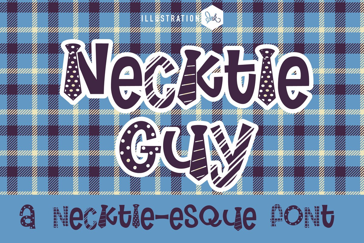 Ejemplo de fuente ZP Necktie Guy Regular