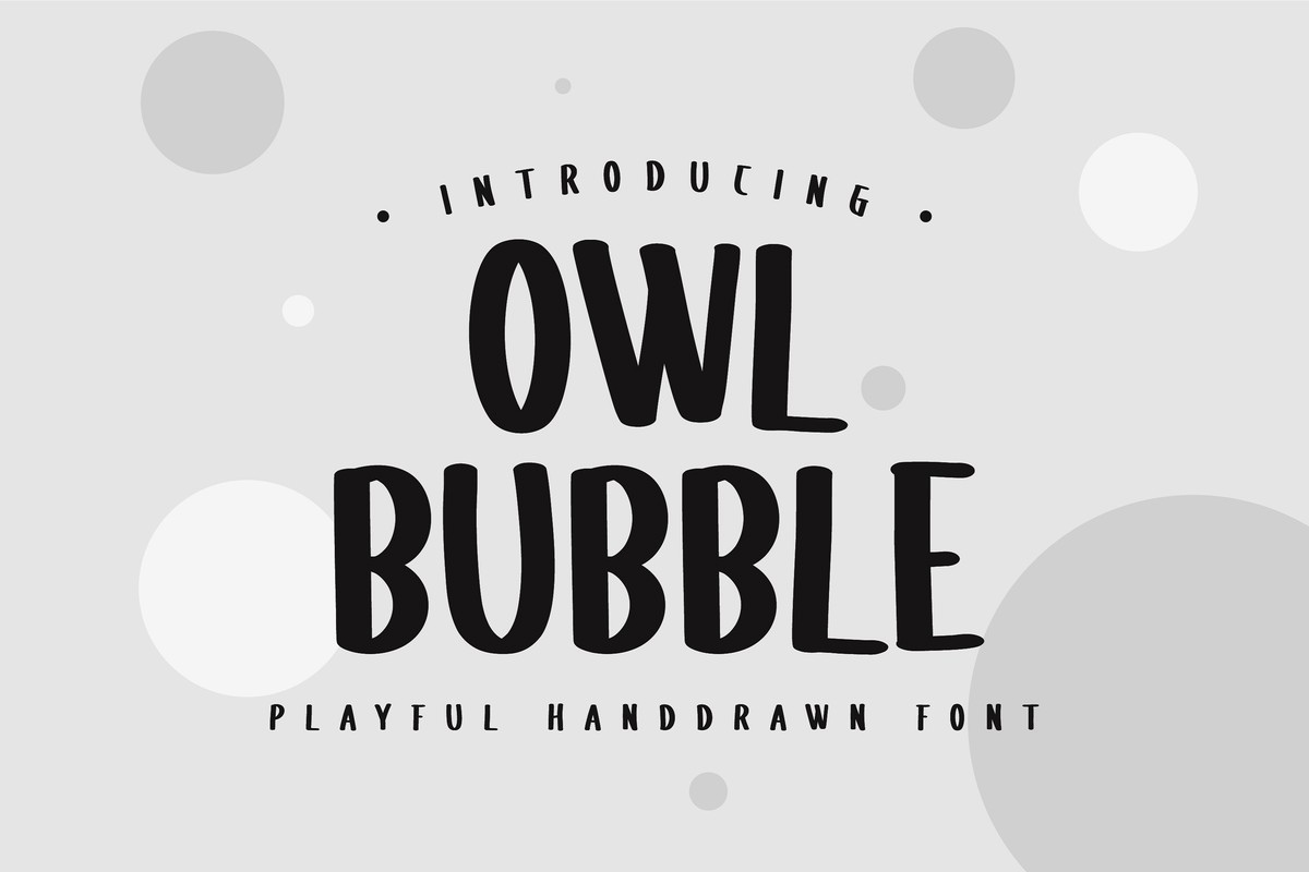 Ejemplo de fuente Owl Bubble Regular