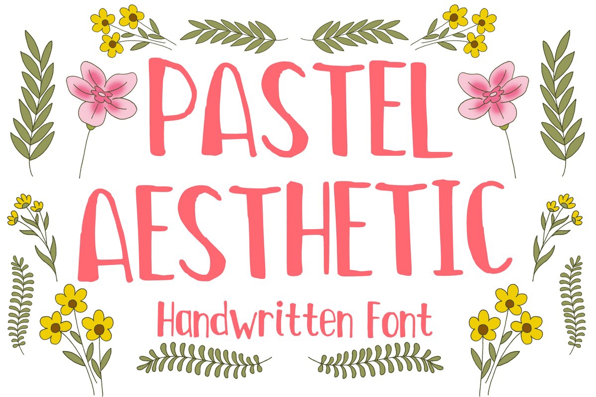 Ejemplo de fuente Pastel Aesthetic Regular
