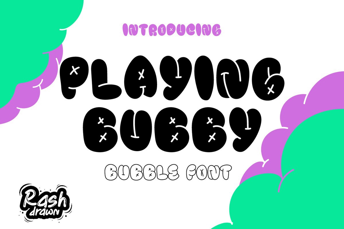 Ejemplo de fuente Playing Bubby Bold