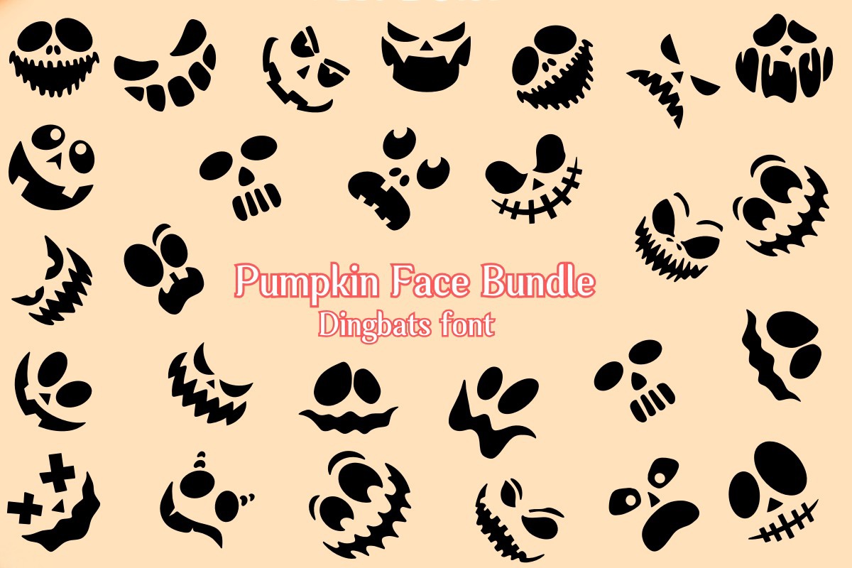 Ejemplo de fuente Pumpkin Face Bundle Regular