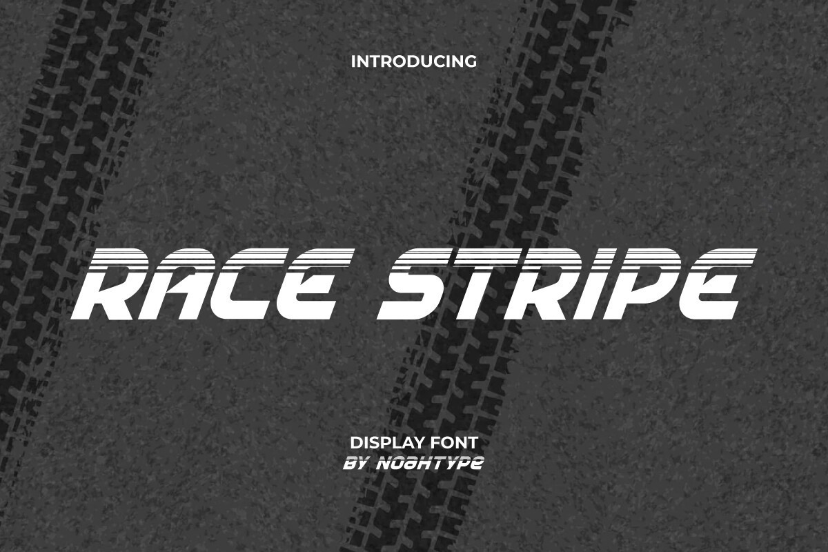 Ejemplo de fuente Race Stripe Regular