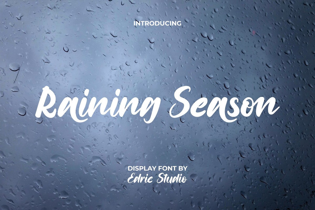 Ejemplo de fuente Raining Season Regular