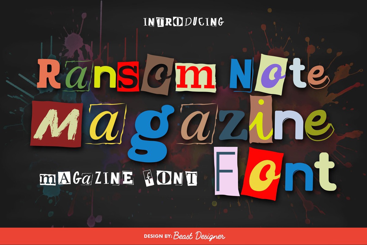 Ejemplo de fuente Ransom Note Magazine Regular