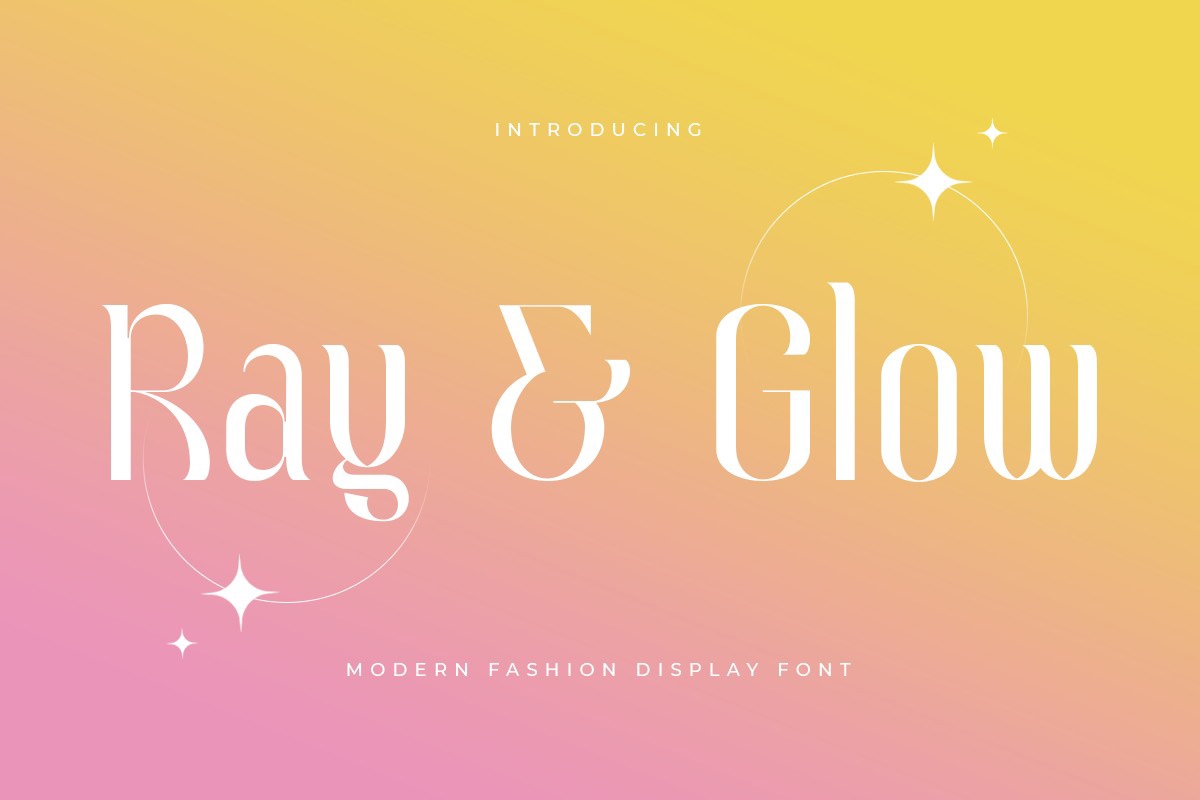 Ejemplo de fuente Ray and Glow Regular
